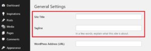Optimize your Site Title & Tagline for SEO