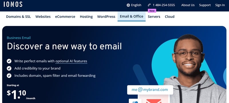 IONOS Business email Best Email Marketing is one of the best email service providers for small businesses