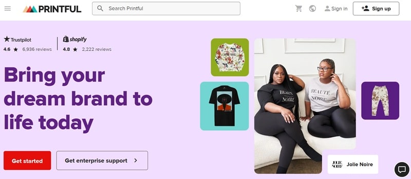 Printful is a Print-on-Demand Dropshipping Supplier to sell custom products