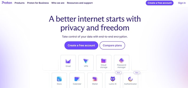 Proton Mail is one of the best email service providers for small businesses